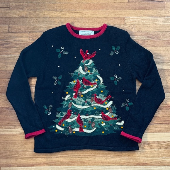 Tiara International Christmas Collection Vintage Ugly Holiday 70’s Sweater - M - Picture 1 of 6